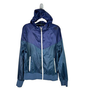 Nike Men's Size S The Windrunner Navy Teal Hooded ZipMissing Neck Tie 340869-402